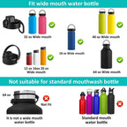 Vmini Push-Button Flip Lid, Compatible With Hydro Flask Wide Mouth Water Bottle, Wide And Rotating Handle, Easy To Carry - Leak-
