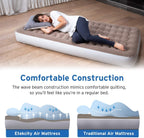 Etekcity Air Mattress Upgraded Twin Size Camping Air Bed Blow Up Bed Inflatable Mattress Raised Airbed With Rechargeable Pump Fo