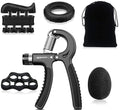 VISHARNI Grip Strength Trainer, Forearm Workout, Hand Exerciser, Finger Strengthener  5 Pack Forearm Workout Kit with Adjustabl