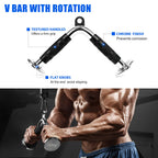 Power Guidance Triceps Pull Down Attachment, Cable Machine Accessories For Home Gym, Lat Pull Down Attachment Weight Fitness (3.