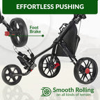 Caddytek Caddylite 115 V3 3 Wheel Golf Push Cart - Superlite Deluxe, Lightweight, Easy To Fold Caddy Cart Pushcart, Blacklime