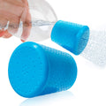 Impresa Water Bottle Attachment Shower Sprinkler Cap - Blue Silicone, 2-Pack, Fits 16Oz-2L - Water Bottle Rinse Cap For Sand & D