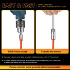 8 Pcs Ground Anchors Screw In, 12 Inch Heavy Duty Tent Stakes With Trampoline Anchor Hook Ground Stakes For Camping Tent Canopie