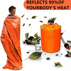 Goldhik 2 Pack Emergency Sleeping Bag, Mylar Emergency Blanket, Waterproof Lightweight Survival Shelter Blanket, Portable Surviv
