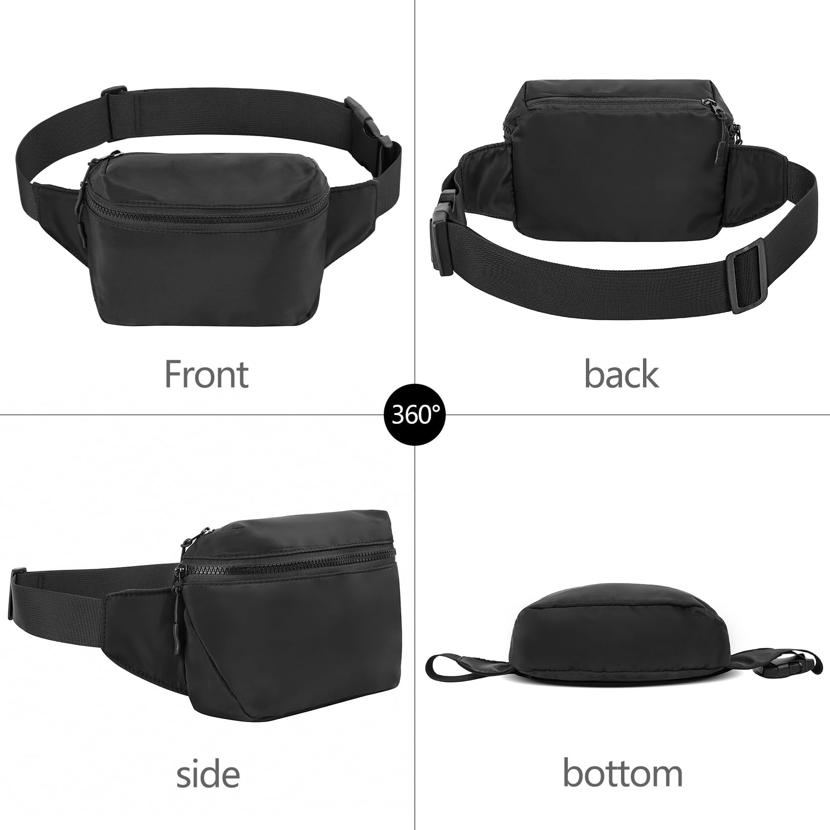 Vorolo Clear Fanny Pack Crossbody Bag For Women And Men Belt Bag Gift For Women Bum Bag With Adjustable Strap For Sports Clear B