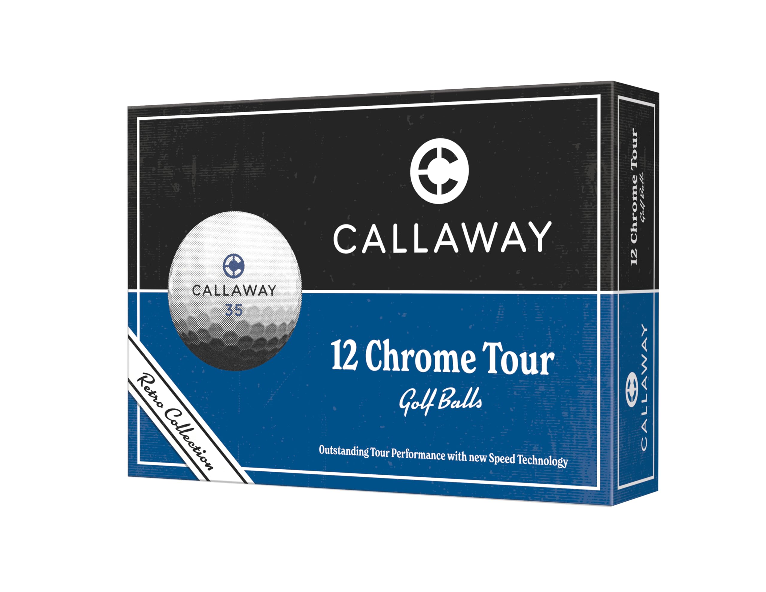 Callaway Golf Chrome Tour 2026 Golf Balls(Retro,One Dozen)