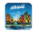 ISEE 360 Square Netherland Fridge Magnet for Kitchen Door Decors Home Office Refrigerator Door Decoration Souvenir Gift L X H 3 