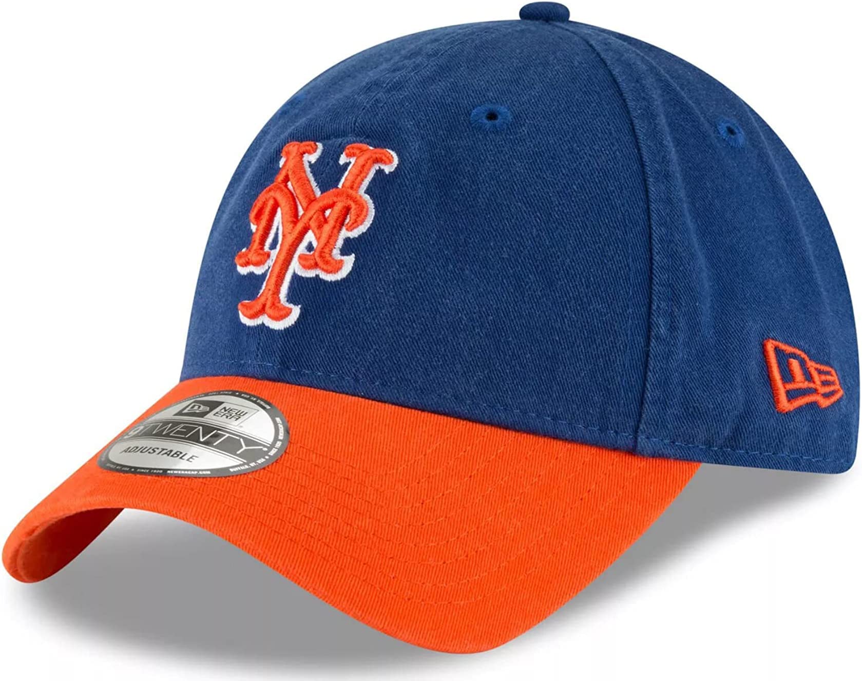 New Era MLB Core Classic 9TWENTY 2-Tone Adjustable Hat Cap One Size Fits All (as1, Alpha, one_Size, New York Mets)