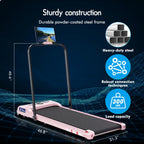 Black Lord 4 In 1 Walking Pad With Handle Bar, 2.7 Hp Quiet Foldable Under Desk Treadmill W/Bluetooth Speaker, Small Portable Ru
