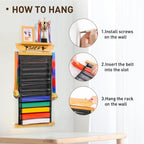 Tilhumt 12 Belts Karate Belt Display Rack With Photo Shelf, Felt Taekwondo Belt Display Holder Martial Arts Belt Display For Kid