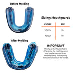 Shock Doctor Gel Max Mouth Guard, Heavy Duty Protection & Custom Fit, Youth, Red