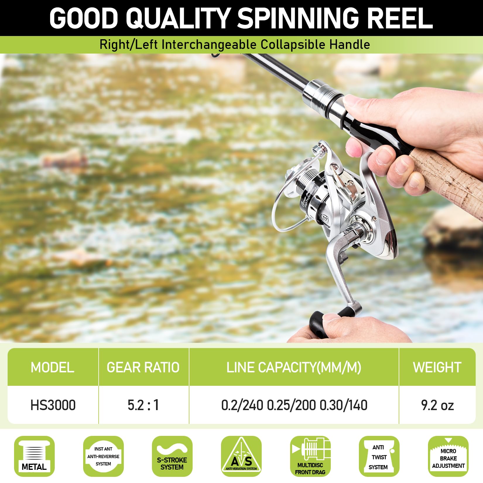 Fishing Pole And Reel Combo - 2Pcs 5.9Ft Carbon Fiber Telescopic Rods Spinning Reels Saltwater/Freshwater Kit With Lures, Line A