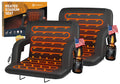 HOPERAN 2pcs Double Heated Stadium Seats for Bleachers with Back Support 23 Wide Cushion, Extra Portable Bleacher Seat Foldable 
