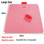 Ruibolu Large Picnic Blankets,Beach Blanket Sandproof Beach Mat For 3-5 Adults Waterproof Quick Drying Outdoor Picnic Mat For Tr