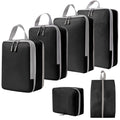 Myaddiction 6 Pieces Compression Packing Cubes Laundry Bags For Holidays Outdoor Camping Black