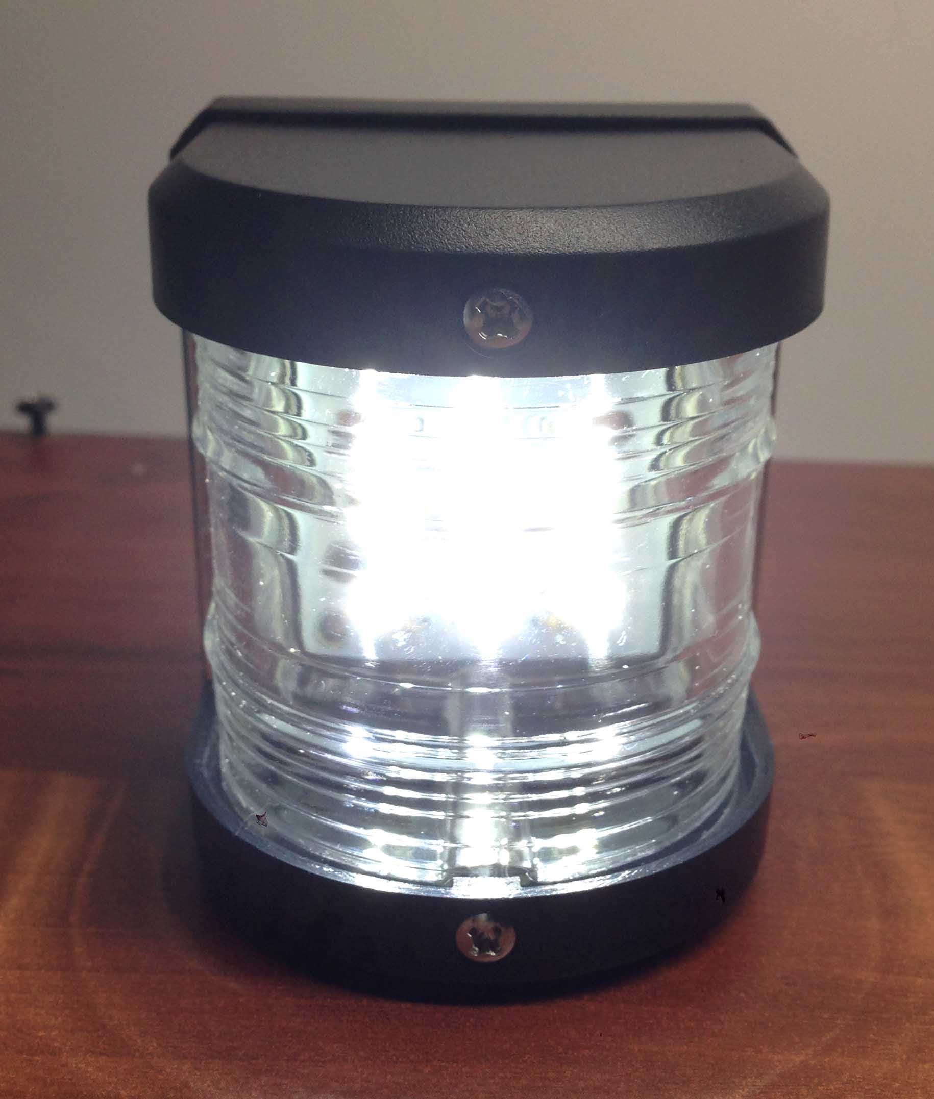 Pactrade Marine Boat Pontoon LED Navigation Light Black ABS Plastic Housing Boats Up to 12M Waterproof IP:66 Surface Mount 2NM (