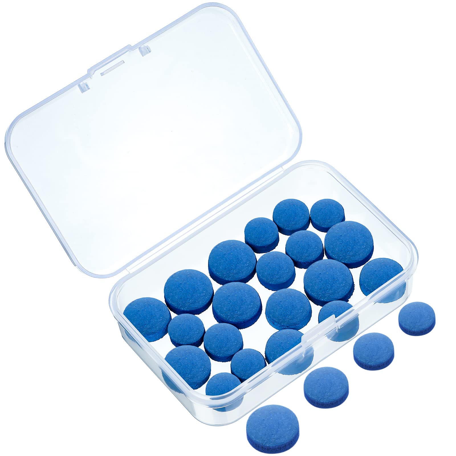 Gejoy 20 Pieces Billiard Pool Cue Tips Pool Cue Tips Replacement Kit Pool Stick Tips Billiard Cue Tips With Storage Box For Pool