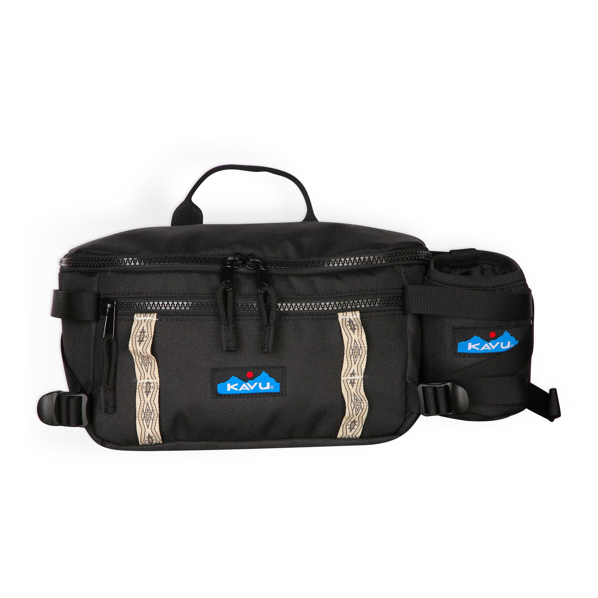 KAVU Washtucna Belt Bag Fanny Pack With Detachable Beverage Cooler - Raven