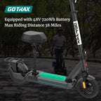 Gotrax Eclipse Ultra Saddle Electric Scooter, 20MPH, 28Miles, Adjustable Handlebar Height, Foldable, Detachable Seat, Cruise Con