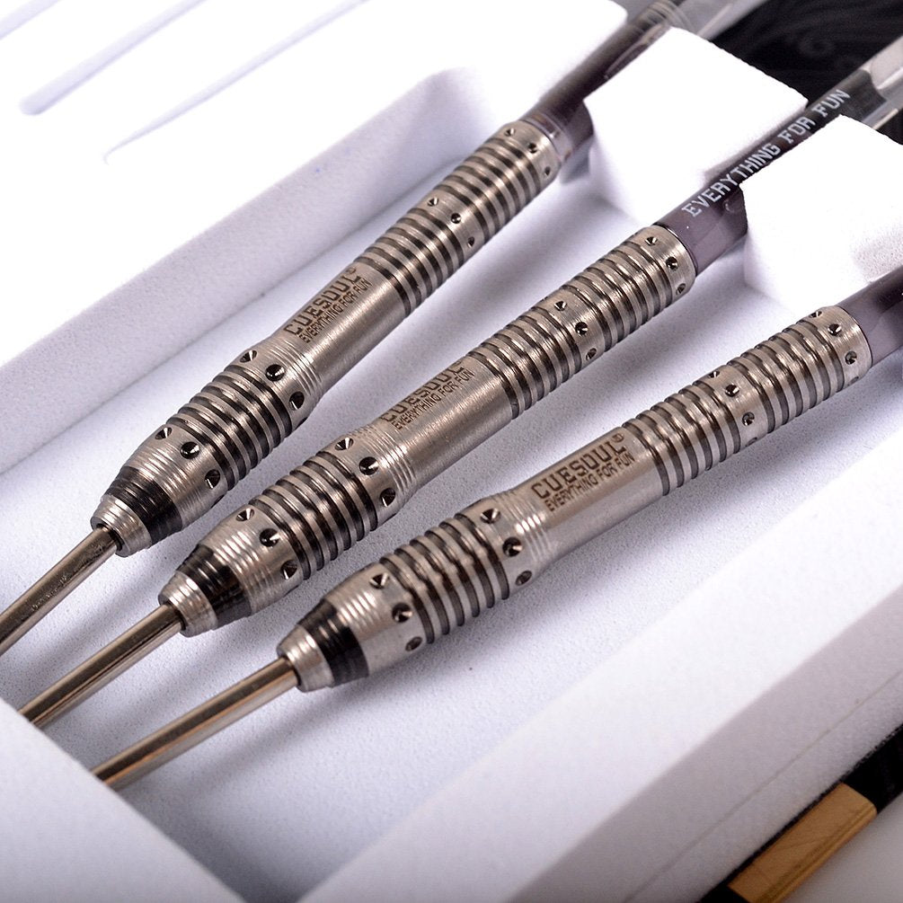 Cuesoul Black Scorpion 24G Tungsten Steel Tip Dart Set,Barrel With Titanium Coated Finished