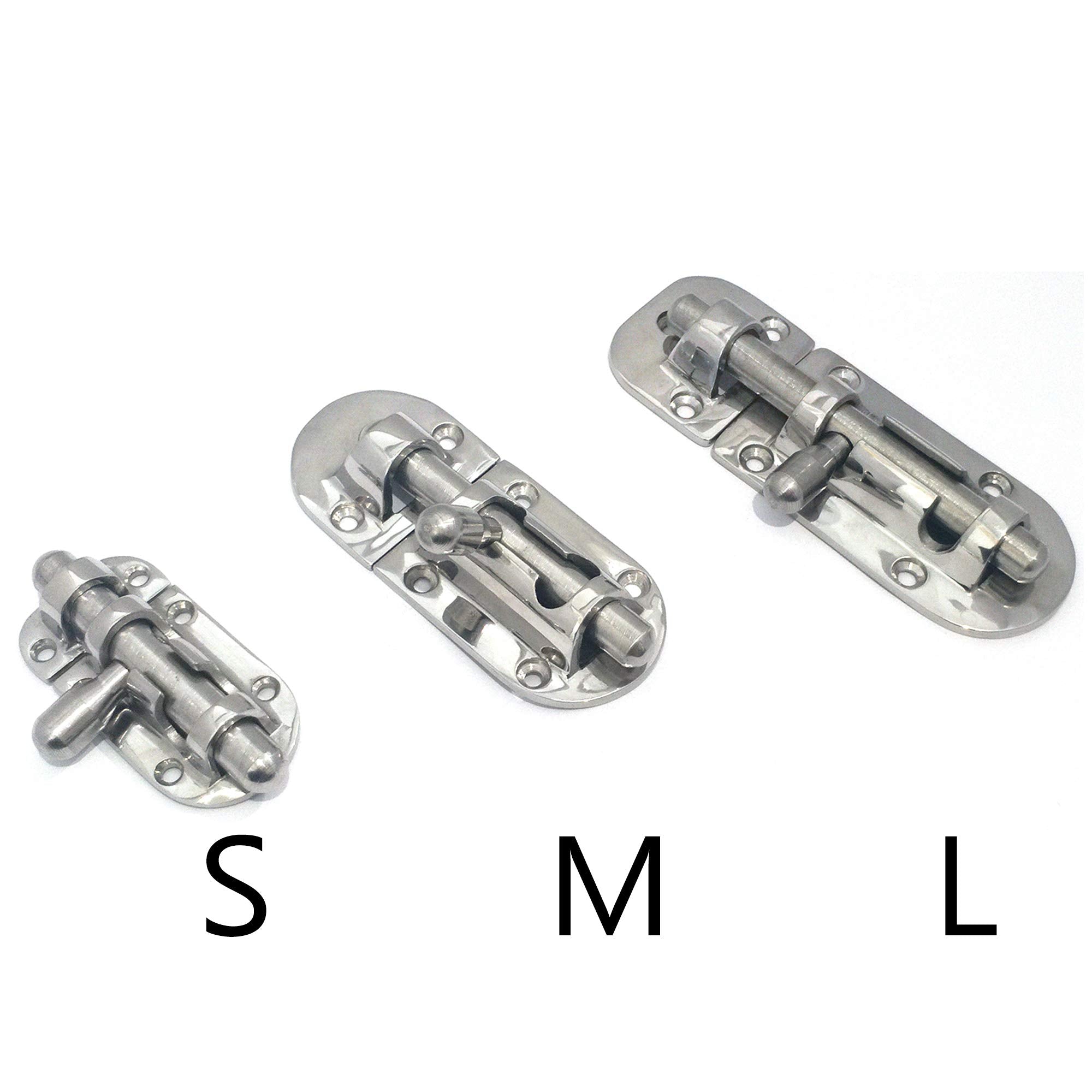 Nrc&Xrc Marine 316 Stainless Steel Heavy Duty 4-1/3'' Long Locker Latch Slide Barrel Bolt For Marine Boat Window/Door/Hatch