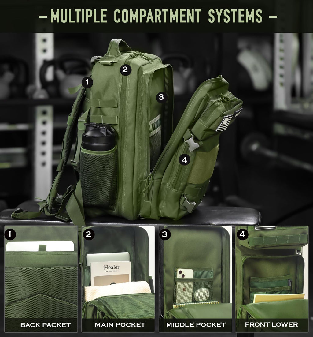 Saboos Gym Backpack For Women Tactical Military Outdoor Hiking Travel Camping Backpack Nylon Large Rucksack 45L