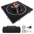 Fnova Inflatable Wrestling Mat 10x10 FT x 4 IN, PVC Portable Wrestling Mats for Home, 4 Thick Jiu Jitsu Mats with Circles for Wr
