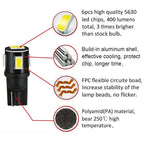 Shangyaun 906 Led Bulbs T10 Wedge Base Marine Boat Light Bulb Fit Stern Light Anchor Light Navigation Lights All-Round Light Mas
