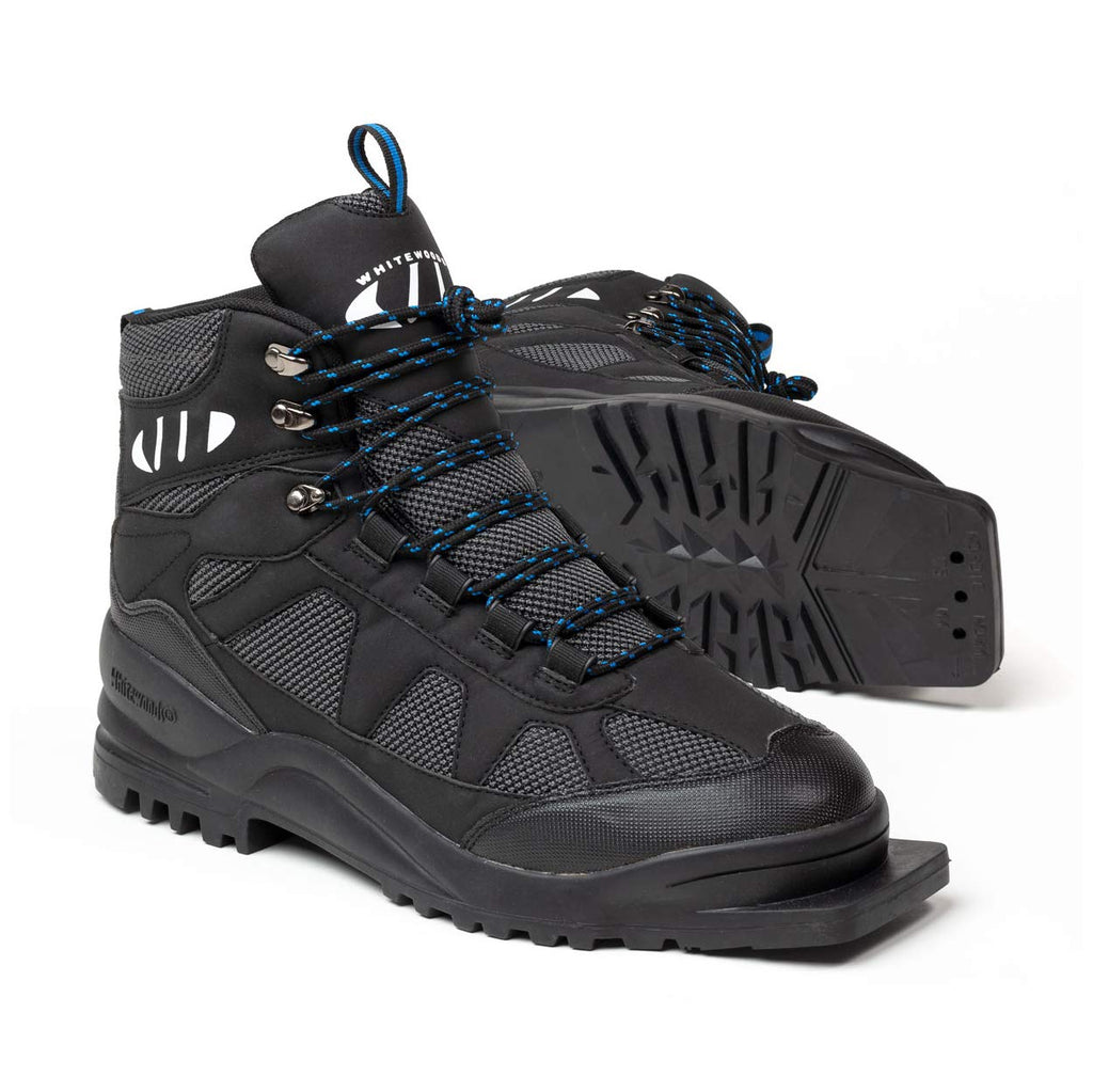 Whitewoods 301 75Mm Cross Country Ski Boots Black/Grey/Blue 45