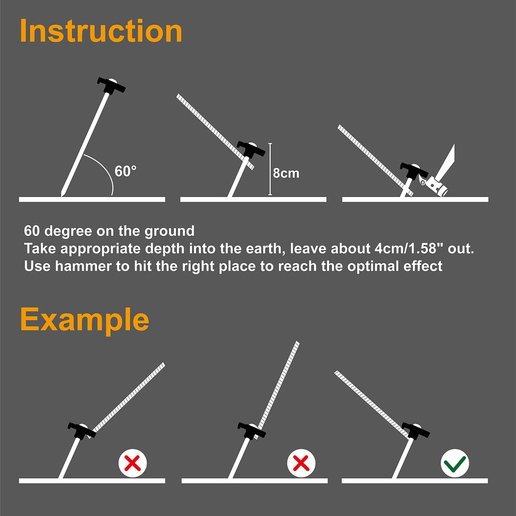 Abccanopy 11 Inch Tent Stakes 10 Pcs Non-Rust Metal Ground Anchors, Heavy Duty Spikes With 4 Ropes For Outdoor Camping, Black
