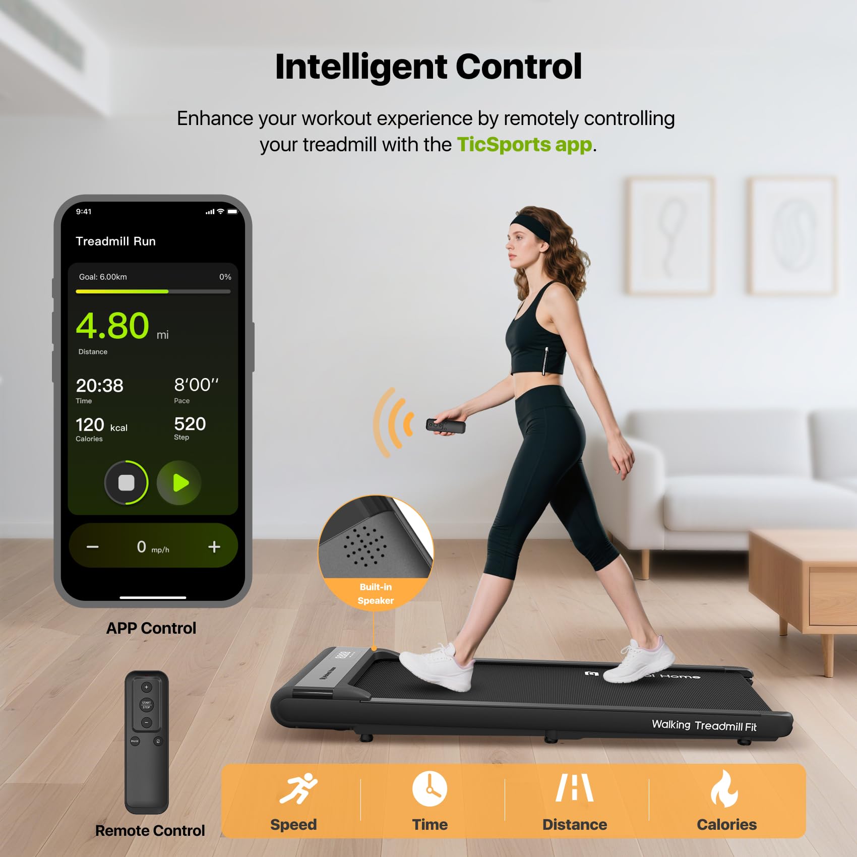 Mobvoi Smart Ai Treadmill Ultra/Se Walking Pad Treadmills Under Desk Running Machine Compact Portable Ticsports App For Home Off