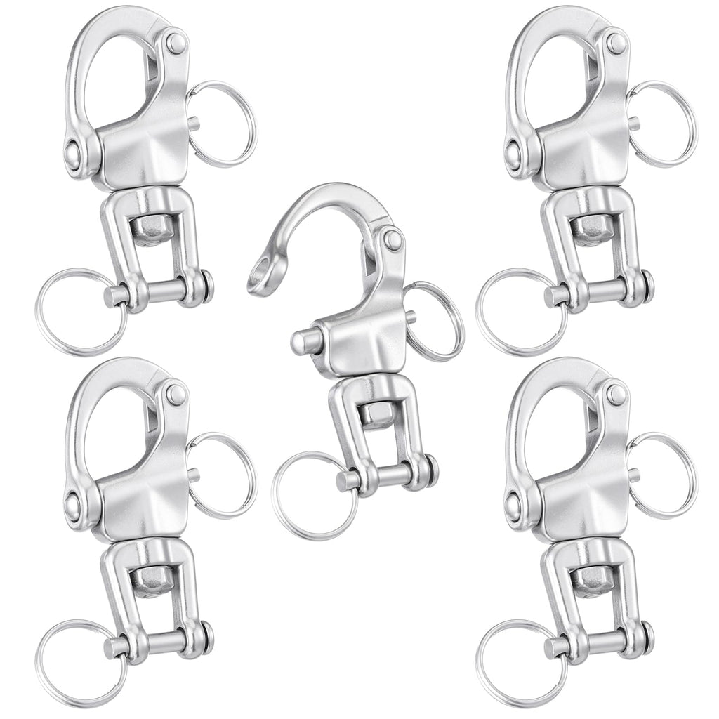 Otoolling 316 Stainless Steel Swivel Snap Shackle Clevis Quick Heavy Duty Release Spring Hook Marine Grade Sailing Halyard Shack