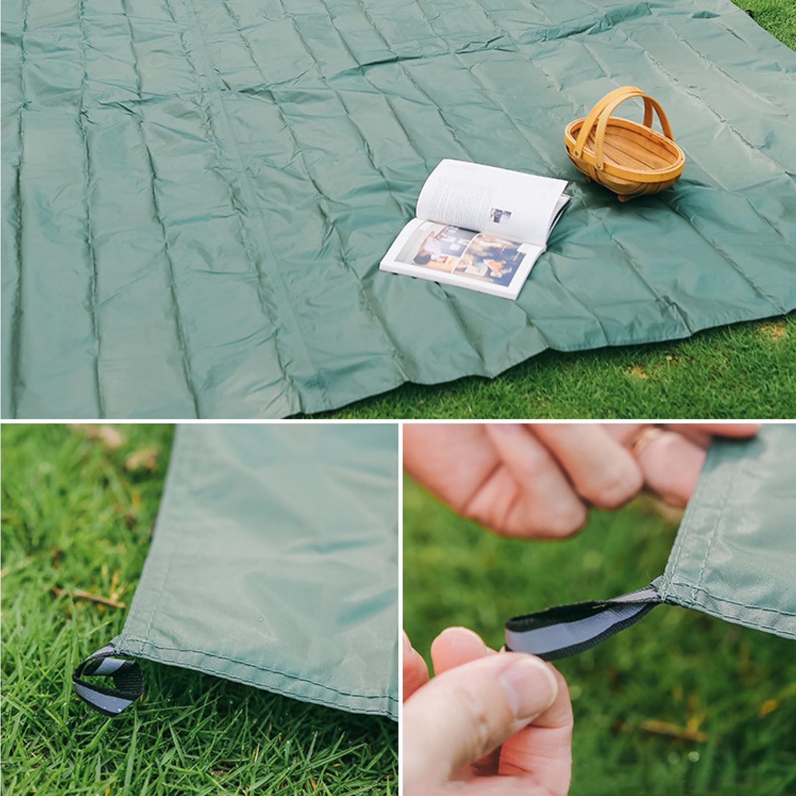 Azarxis Pocket Blanket Waterproof Beach Picnic Festival Mat Sandproof Ultralight Compact Portable Travel Tent Tarp Footprint She