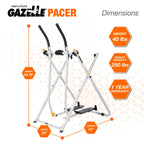 Gazelle Tony Little Pacer Total Body Fitness Workout Exercise Elliptical Glider Supports Up To 250 Pounds With Low Impact Design