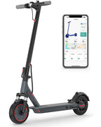 Electric Scooter, 350W Motor, Dual Suspension Kick Scooter, 23 Miles Long Range & 19 MPH & 8.5 Solid Tires, Foldable E Scooter w