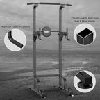 RELIFE REBUILD YOUR LIFE Power Tower Pull Up Bar Station Workout Dip Station for Home Gym Strength Training Fitness Equipment, 4
