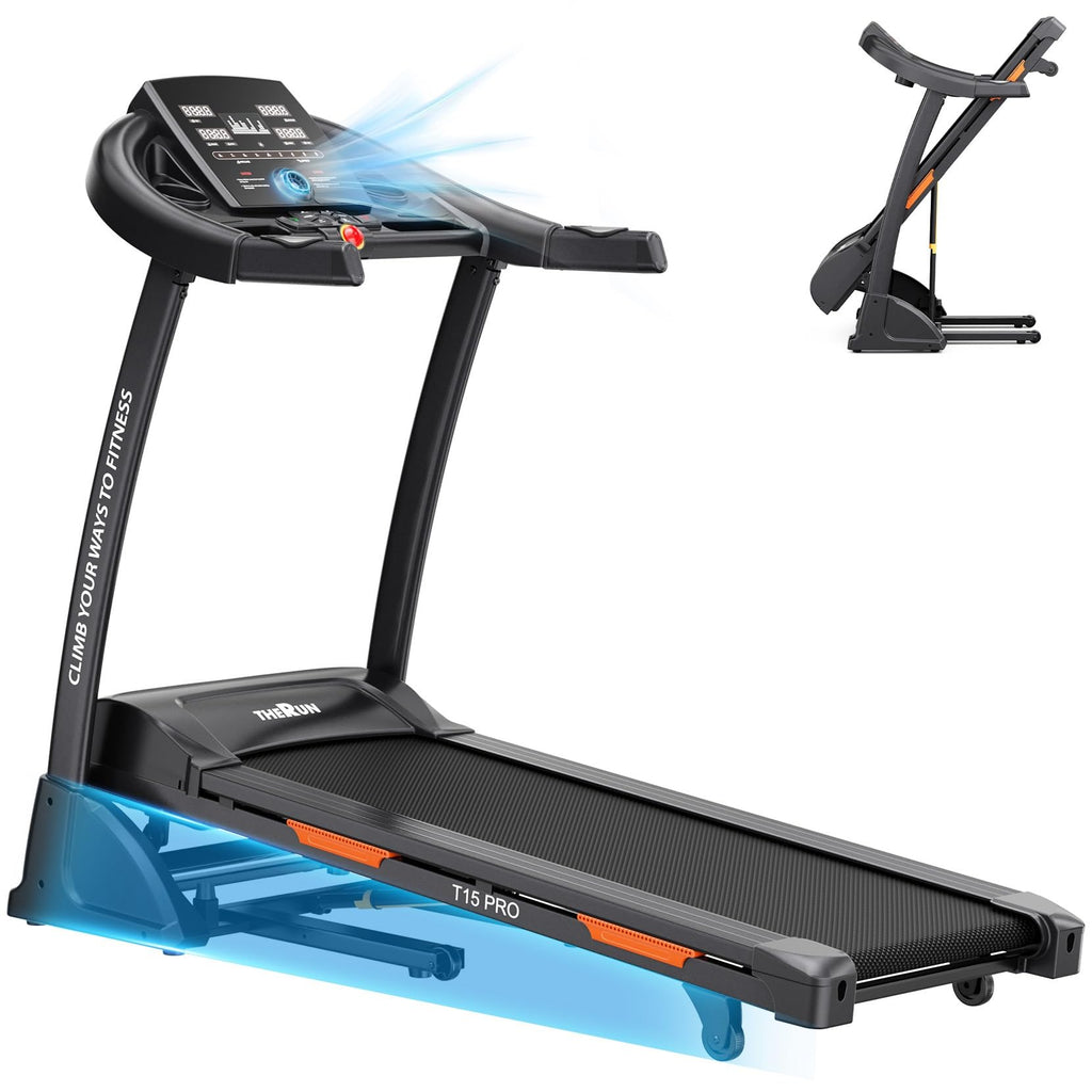 THERUN Treadmills for Home, Walking Pad with Auto Incline 0-15%, Workout Equipment for Running & Walking, Folding Treadmill with