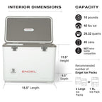 Engel Uc30 30Qt Leak-Proof, Air Tight, Drybox Cooler And Hard Shell Lunchbox For Men And Women In Orange High-Visibility