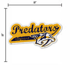 Rico Industries Nhl Nashville Predators Distressed Shape Cut Pennant - Home And Living Room D  Cor - Soft Felt Ez To Hang