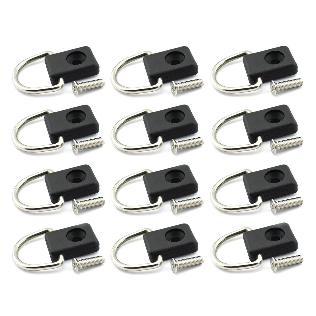 Hj Garden 12 Sets Kayak D Ring With Screw Kit Canoe Boat Fishing Rigging Sailing Camping Hardware Accessories Safety Deck Loop M