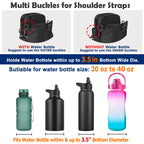 Cosmos Water Bottle Bag Crossbody Bottle Holder Carrier Case Bag Bottle Sling Bag Pouch With Adjustable Shoulder Strap & Pocket,