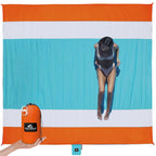 Sun Ninja Sand Free Beach Blanket - Outdoor Blanket, Beach Mat & Accessories - 10Ft X 9Ft Lightweight Blanket With Storage, Bott