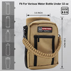 Nature Pioneor Oxford Insulated Water Bottle Holder With Shoulder Strap For 32Oz Sports Water Bottles, Carrier/Pouch Sleeve For