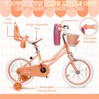 Glaf Toddler Girls Bike For Age 2-9 Years 12 14 16 Inch Girls Bike With Training Wheels And Doll Seat Kids Bike Bicycle With Bas