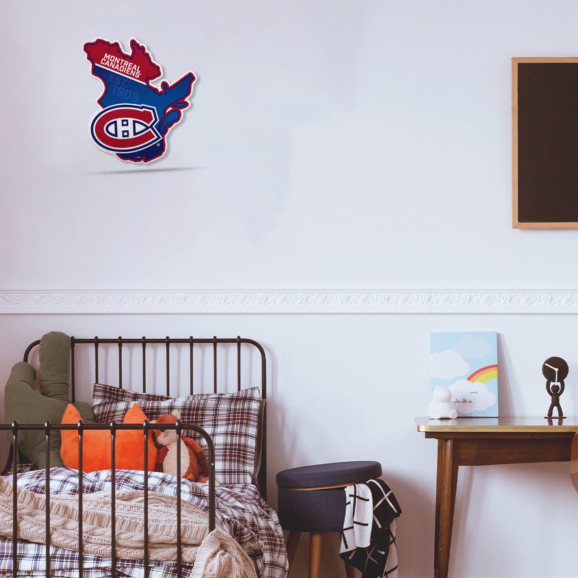 Rico Industries Nhl Montreal Canadiens State Shape Shape Cut Pennant - Home And Living Room D  Cor - Soft Felt Ez To Hang