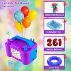 Electric Balloon Pump,110V 600W Balloon Blower Inflator Dual Nozzle Air Pump Balloons Inflator For Decoration, Party, Sport,Gift