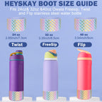 Heyskay 2Pcs Silicone Boot For Owala Flask Water Bottle 24Oz Anti-Slip Protective Sleeve For Owala Twist,Freesip And Flip Stainl