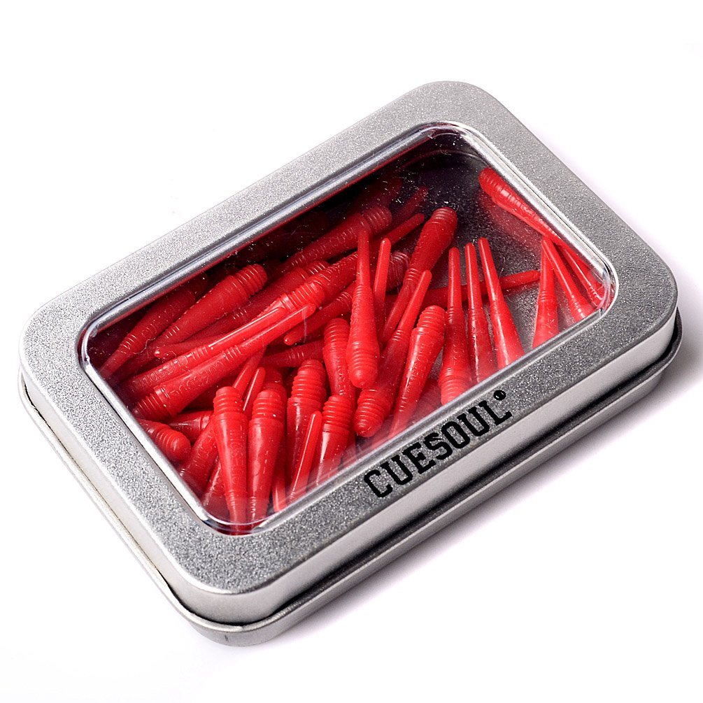 Cuesoul Soft Tip Darts Points 2Ba Thread Red,Pack Of 100 Pcs