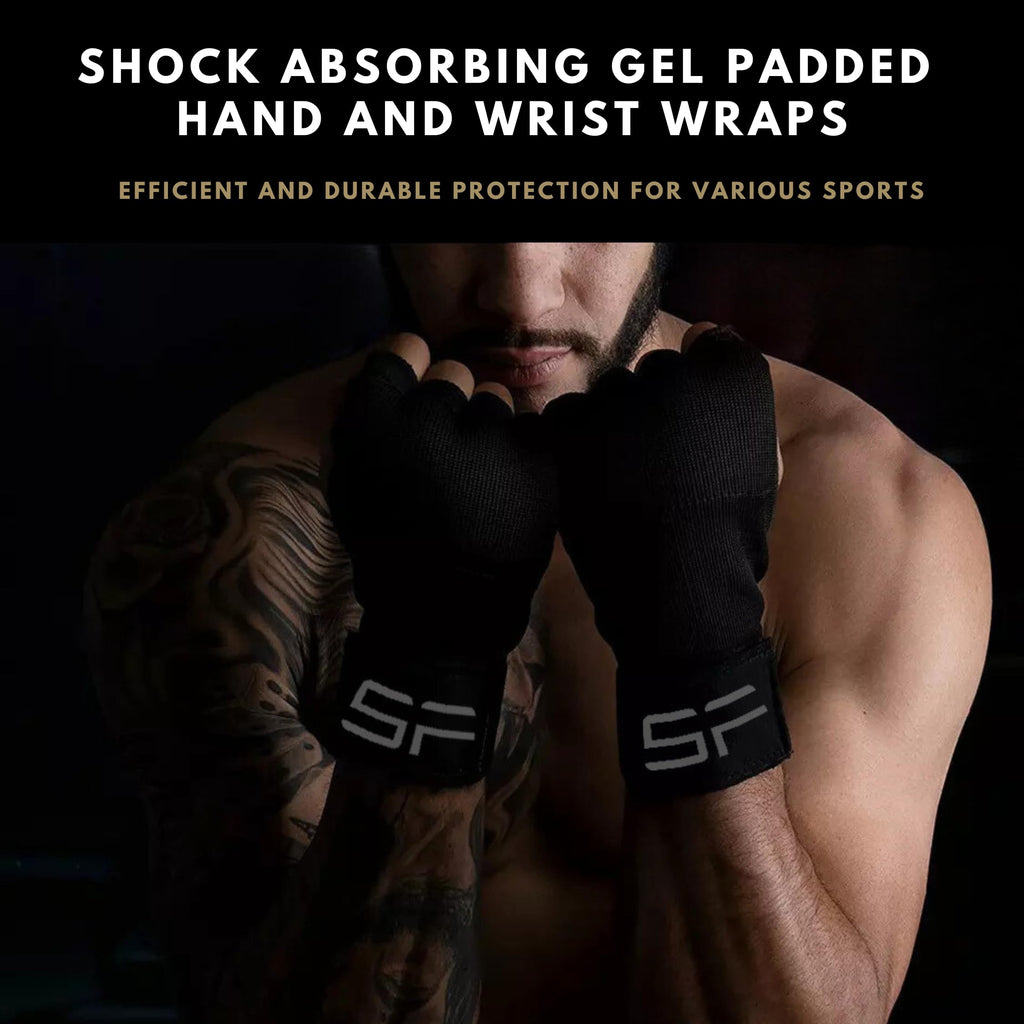 Shadowfit? Gel Boxing Hand Wraps Inner Gloves For Training: Pair Of Wrist & Hand Wraps For Men Women - Mma Kickboxing Punching G