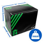 Yes4All 3 In 1 Foam Plyometric Jump Box Jump Training & Conditioning-Plyo Jump Box For Jump Training Fitness Workout Exercise, G